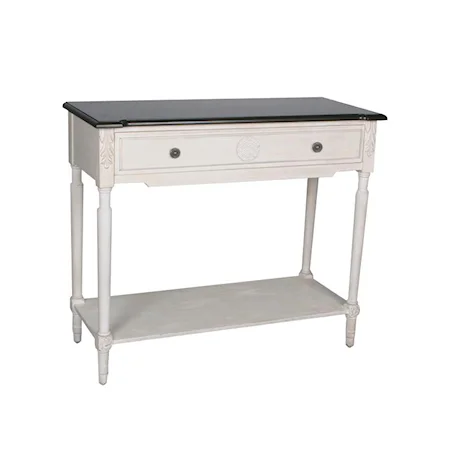 White Console Table with Storage